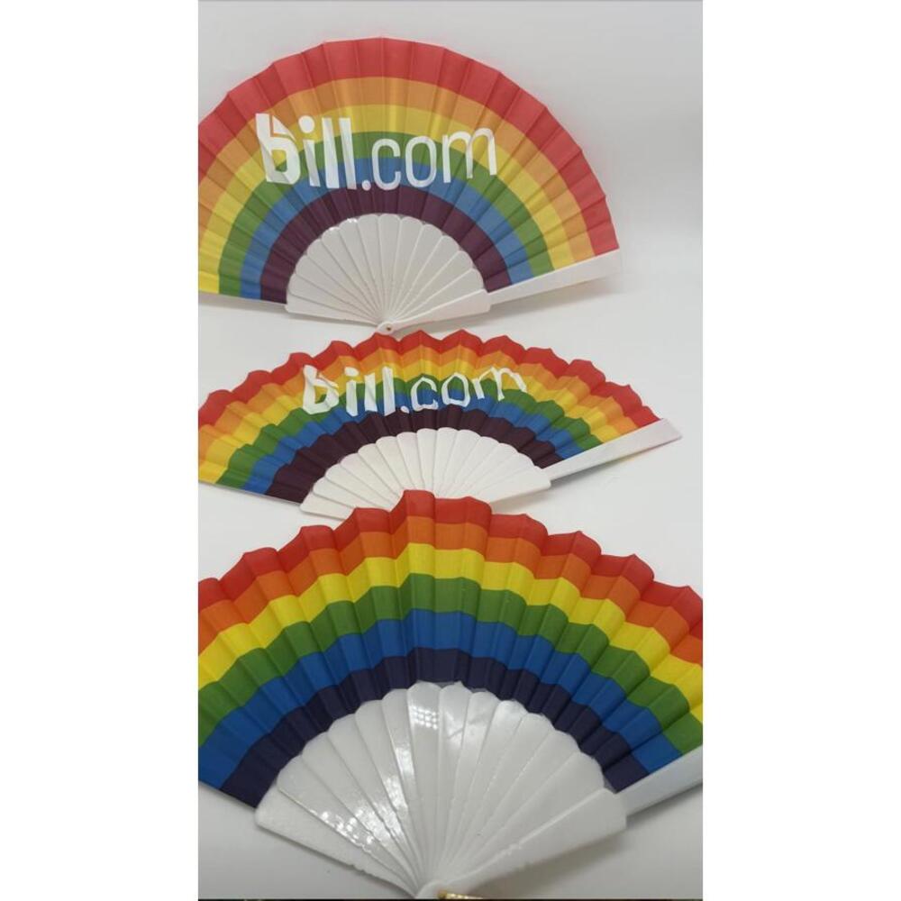 Set of 3 Rainbow Folding Fans – Pride Bill.com Promo